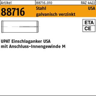 ART 88716 UPAT-Schlaganker Stahl gal Zn USA M 6 - N S Produktbild img1 L