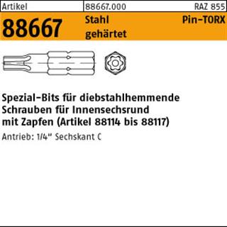 ART 88667 Bits m. PIN-ISR Aufn. SW 1/4 T 25 f. DIN 7981 4,8, 7982 4,8 S Produktbild img1 L