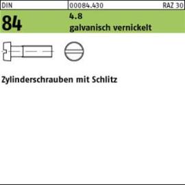 DIN 84 4.8 M 4 x 12 galv. vernickelt gal Ni S Produktbild