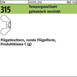 DIN 315 Temperg. M 20 galv. verzinkt gal Zn S Produktbild