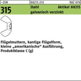 ART 88215 Flügelmu. kl. Form St. M 3 galv. verzinkt gal Zn S Produktbild