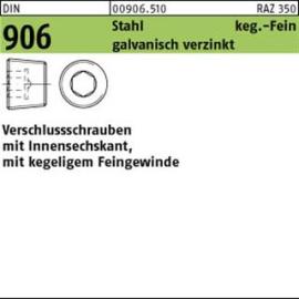 DIN 906 Stahl M 10 x 1 galv. verzinkt gal Zn S Produktbild