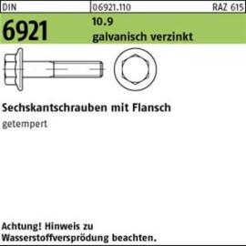 DIN 6921 10.9 M 8 x 35 galv. verzinkt A2F, getempert gal Zn S Produktbild