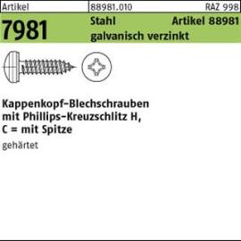 ART 88981 Kappenschr. ähnl.7981 Stahl gal Zn 3,9 x 25 -H gal Zn S Produktbild