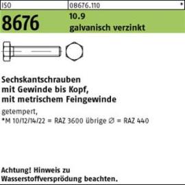 ISO 8676 10.9 M 16 x 1,5 x 35 galv. verzinkt A2F getempert gal Zn S Produktbild