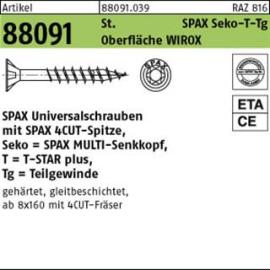 ART 88091 SPAX St. 8 x 260/ 80 -T40 Oberfläche WIROX gal Zn S Produktbild