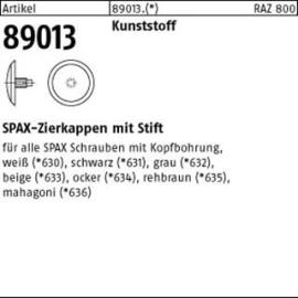 ART 89013 Kappen f. SPAX m. Kopfbohrung mahagoni Kunstst S Produktbild
