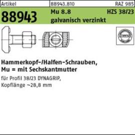 ART 88943 Halfenschr. HZS 38/23 8.8 Mu M 16 x 80 galv. verzinkt gal Zn S Produktbild