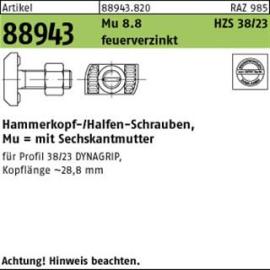 ART 88943 Halfenschr. HZS 38/23 8.8 Mu M 16 x 60 feuerverzinkt tZn S Produktbild