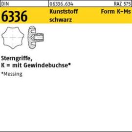 DIN 6336 Kunstst. schwarz K 40 M 8 Gewindebuchse Messing KU-MS S Produktbild