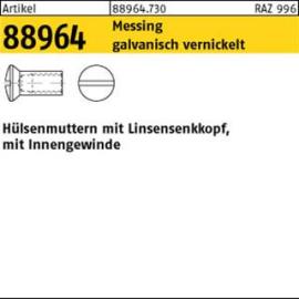 ART 88964 Hülsenmuttern Messing gal Ni LIKO M 4 x 7 Ms Ni S Produktbild