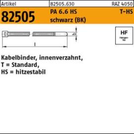 ART 82505 PA 6.6 4,6 x 300/ 81 Kabelbinder, schwarz, T 80I-HS S Produktbild