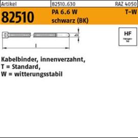 ART 82510 PA 6.6 W 7,6 x 760/ 220 Kabelbinder, schwarz, T120L-W S Produktbild