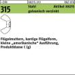 ART 88215 Flügelmu. kl. Form St. M 3 galv. verzinkt gal Zn S Produktbild