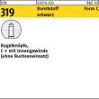 DIN 319 Kunstst. C 25 M 6 schwarz Innengew. o. Buchse Kunstst S Produktbild img1 S