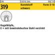 DIN 319 Kunstst. E 32 M 8 schwarz mit St. Gewindebu. Kunstst S Produktbild img1 S