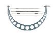 Bügelmessschraube mit auswechselbarem Messamboss 24-28" Produktbild