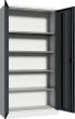 Flügeltürenschrank 4 Einlegeböden a 80kg RAL 7035/7016 B1000xT400xH1950mm Produktbild img2 S