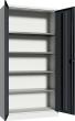 Flügeltürenschrank 4 Einlegeböden a 80kg RAL 7035/7016 B1000xT600xH1950mm Produktbild img2 S
