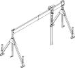 Aluportalkran stationär H1730-2980 mm 1000 kg TL 4000 mm Alu-Einzel-Träger Produktbild img6 S