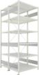 Steckregal META CLIP, Fachlast 100 kg, doppelseitig, RAL 7035 lichtgrau Produktbild img3 S