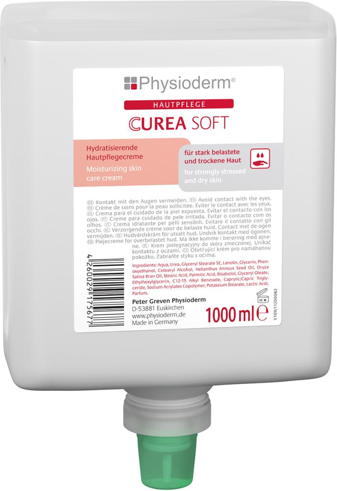 CUrea soft 1-L-Neptuneflasche Hautpflegecreme Physioderm Produktbild img1 L