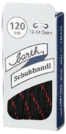 Schnürsenkel, 120 cm, rund, schwarz-rot Produktbild