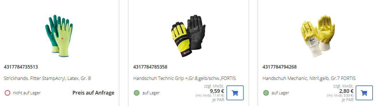 Platzhalterbild - FORTIS Artikel - Sicherheitshandschuhe