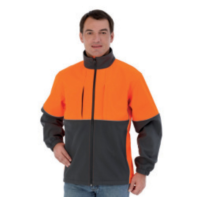 Softshell-Jacke 8-6320 anthrazit-leuchtrot Größe XL Produktbild img1 L