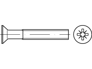 DIN 965 A 2 M 4 x 25 -Z A 2 S Produktbild img1 L