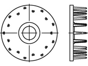 DIN 1052 Holzverbinder Temperg Typ D, gal Zn, eins., 115 ÜH gal Zn S Produktbild img1 L