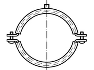 DIN 4109 Zn 57 - 61 / M 8 + M 10 Rohrschelle m. Schalldämpfung gal Zn S Produktbild img1 L