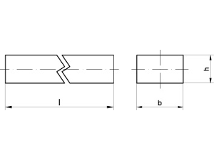 DIN 6880 Stahl (C45+C) 4 x 4 x 1000 S Produktbild img1 L