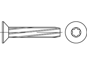 DIN 7516 Stahl DE M 6 x 45 -T30 galv. verzinkt gal Zn S Produktbild img1 L