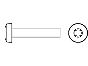 DIN 7985 A 2 M 6 x 16 -T30 A 2 S Produktbild img1 L