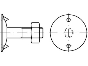 DIN 15237 3.6 M 8 x 40 Mutter + Tellerscheibe S Produktbild img1 L