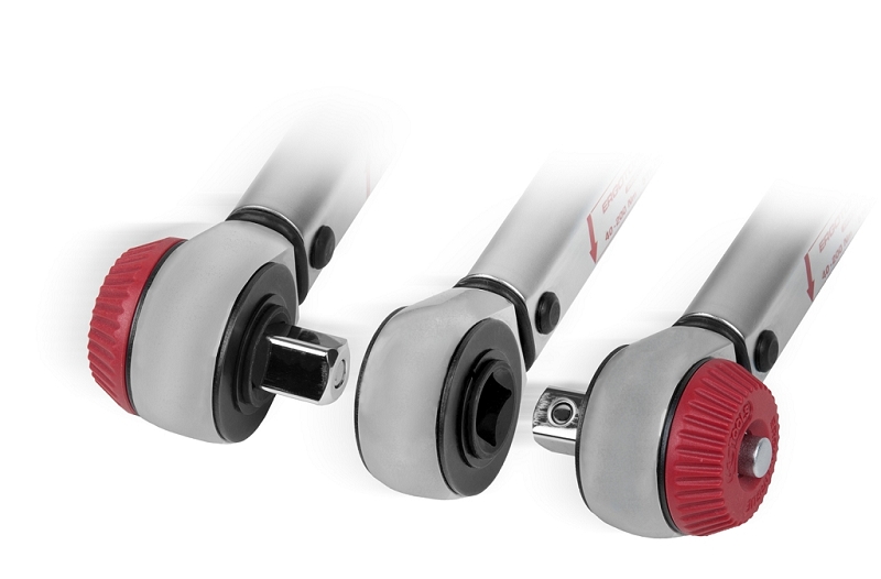 1/2" ERGOTORQUEprecision Drehmomentschlüssel 40-200 Nm mit Quick-Lock Drehknopf-Umsteck-Ratschenkopf Produktbild img17 L