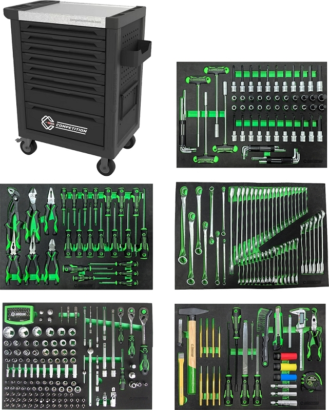 COMPETITION Werkstattwagen mit 8 Schubladen und 341 Premium-Werkzeugen Produktbild img2 L