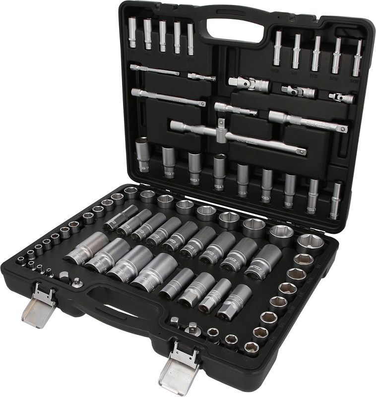 1/4"+3/8"+1/2" Steckschlüssel-Satz, 82-tlg, Zollmaße Produktbild img2 L