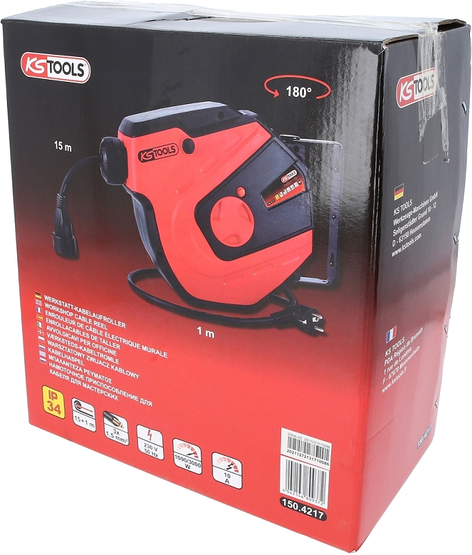 Werkstatt-Kabelaufroller, 15m, 1,5mm² Produktbild img6 L