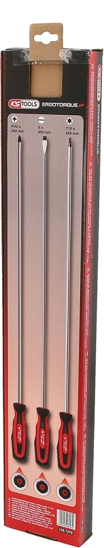 ERGOTORQUEplus Schraubendreher-Satz, Schlitz, PH, Torx, 3-tlg. extra lang Produktbild img4 L