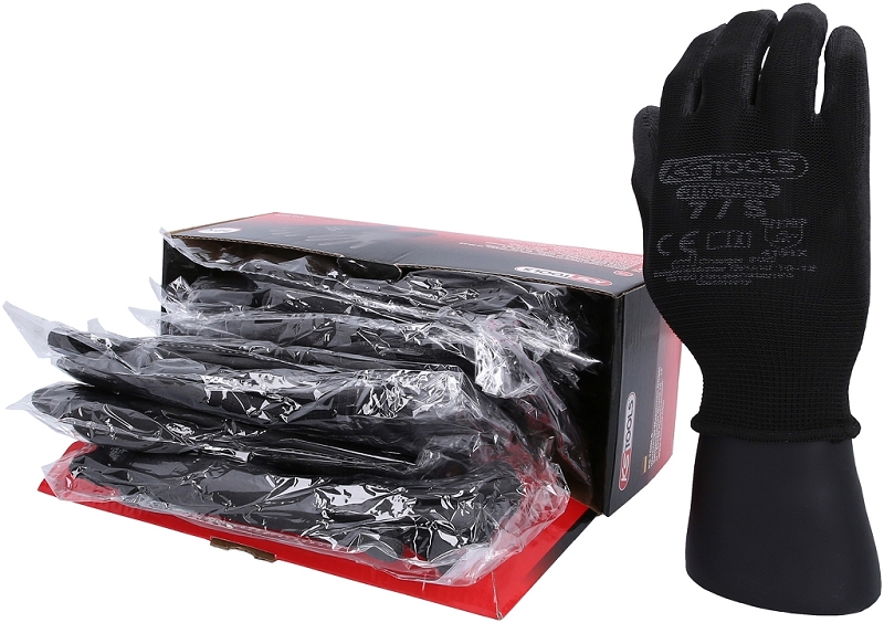 Mikro-Feinstrickhandschuhe-schwarz, 7, 12 Paar Produktbild img5 L