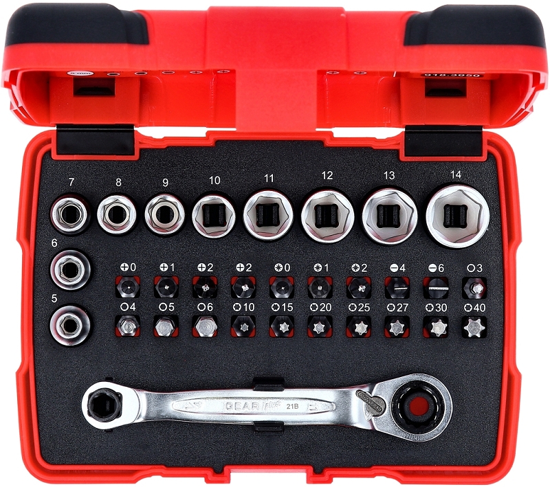 1/4" + 11 mm Durchgangs-Steckschlüssel- und Bit-Satz, 31-tlg Produktbild img3 L