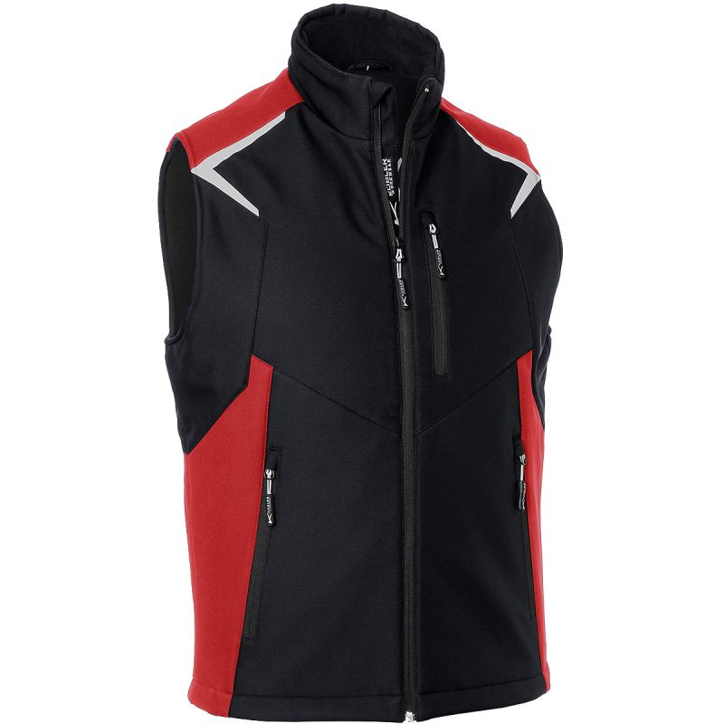 Kübler BODYFORCE Softshell Weste 7125 5375-9955 schwarz/mittelrot Produktbild img1 L