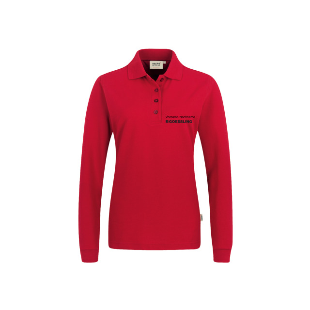 Hakro Damen Longsleeve Polo 215-02 -Jöst-Dr.Göss.- rot Gr. 5XL Produktbild img1 L