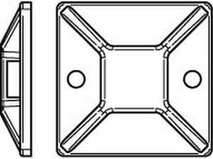 ART 82554 Befestigungssockel PA66 natur 19 x 19 B= max. 4,1 S Produktbild img1 L