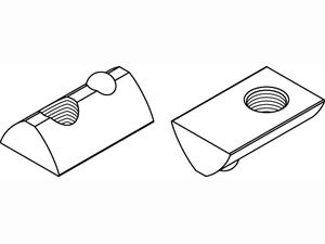 ART 87012 Muttern für T-Nuten St. gal Zn 8 mm, M 6 ohne Führungssteg gal Zn K Produktbild img1 L