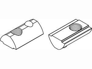 ART 87012 Muttern für T-Nuten St. gal Zn 8 mm, M 6 ohne Potentialausg. gal Zn S Produktbild img1 L