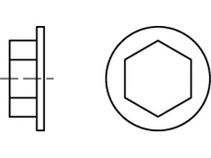 ART 88008 Kappen f. Fassadenschr. SW 3/8 Ø 19 weiß, RAL 9010 Kunstst S Produktbild img1 L