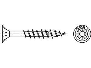 ART 88094 SPAX St. 5 x 60/36 -Z YELLOX, SEKO gal ZnC S Produktbild img1 L